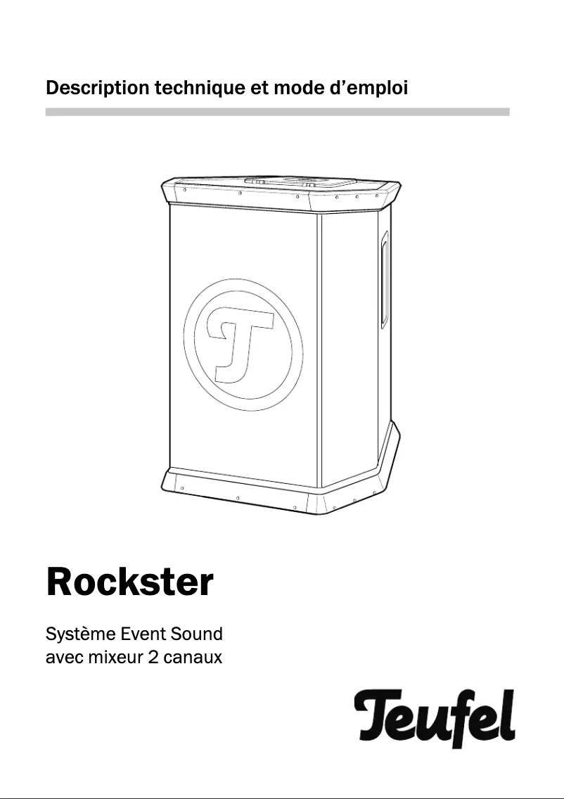Page n°1 - Manuel utilisateur Teufel Rockster
