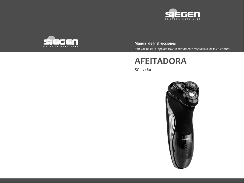 Página 1 del manual Manual de usuario Siegen SG-7260