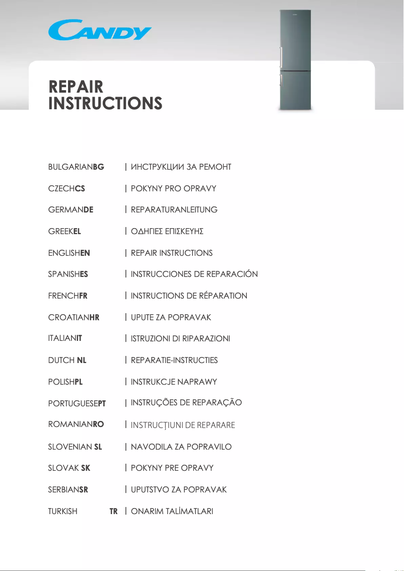 Page 1 de la notice Manuel utilisateur Candy CCT3L517EWK-1