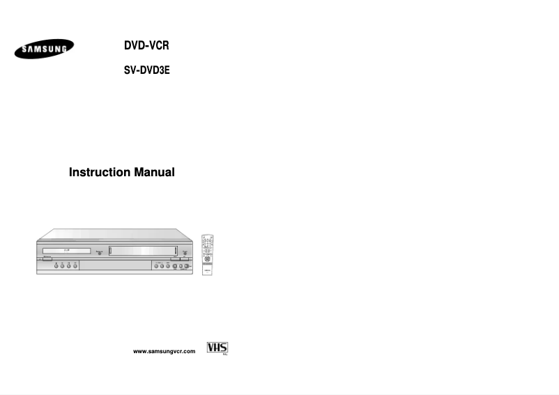 Page n°1 - Manuel utilisateur Samsung SV-DVD3