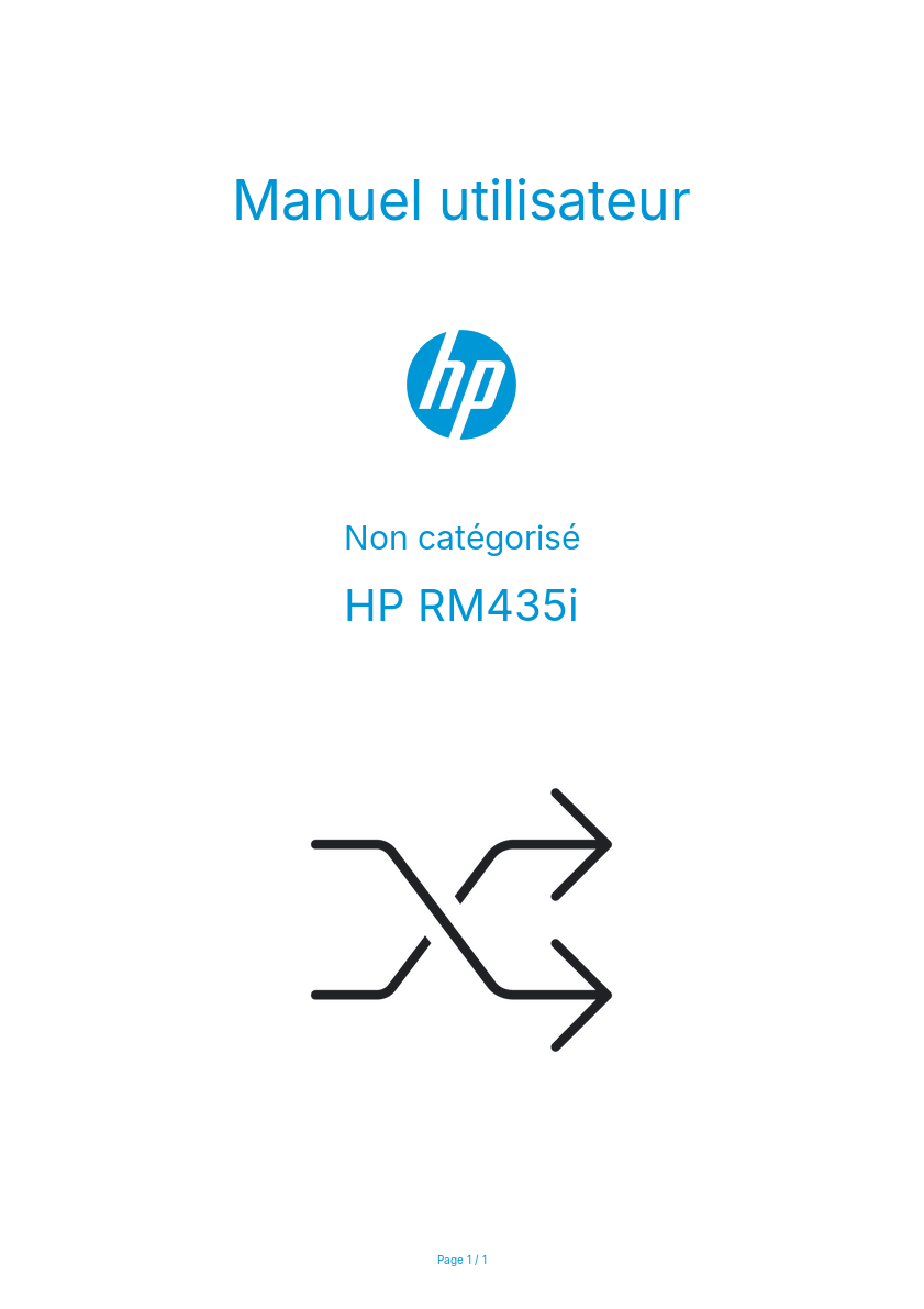 Image de la première page du manuel de l'appareil RM435i