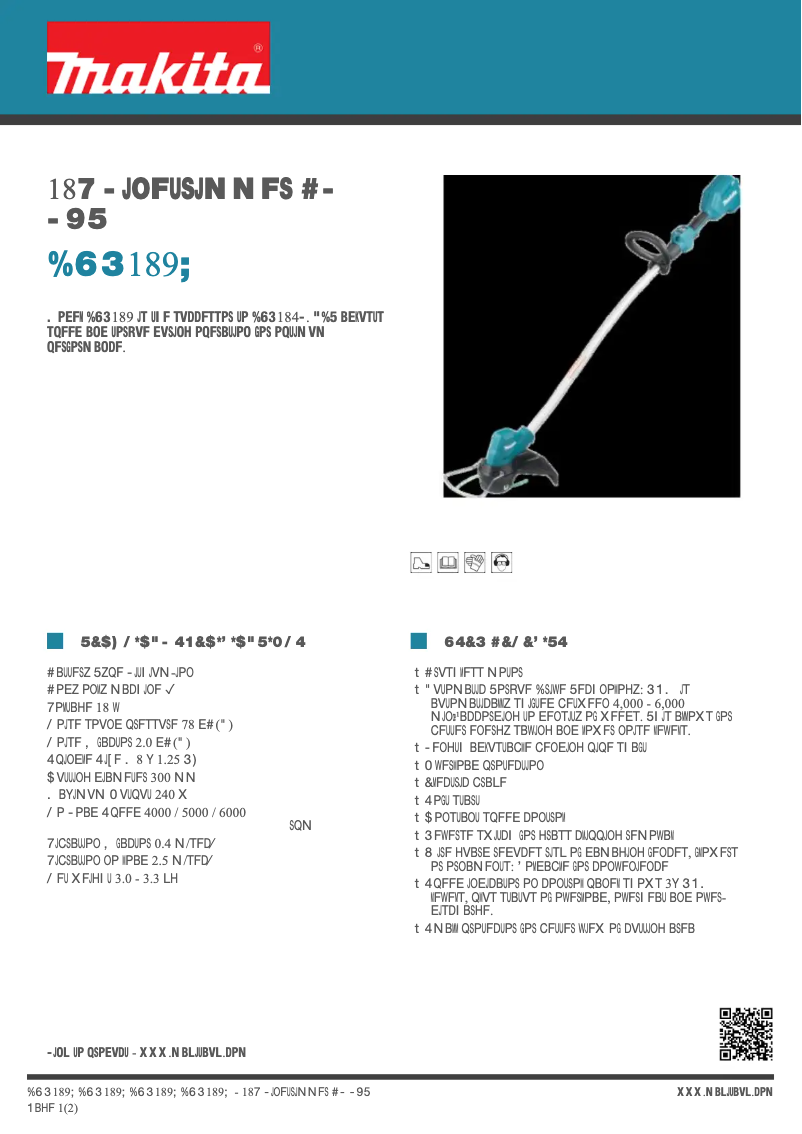 Image de la première page du manuel de l'appareil DUR189