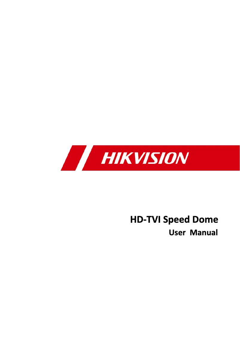 Page n°1 - Manuel utilisateur Hikvision DS-2AE4215T-D