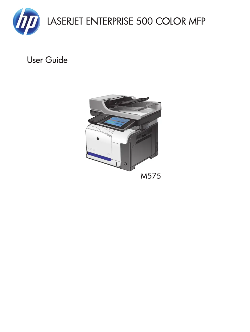 Page 1 de la notice Manuel utilisateur HP LaserJet M575c