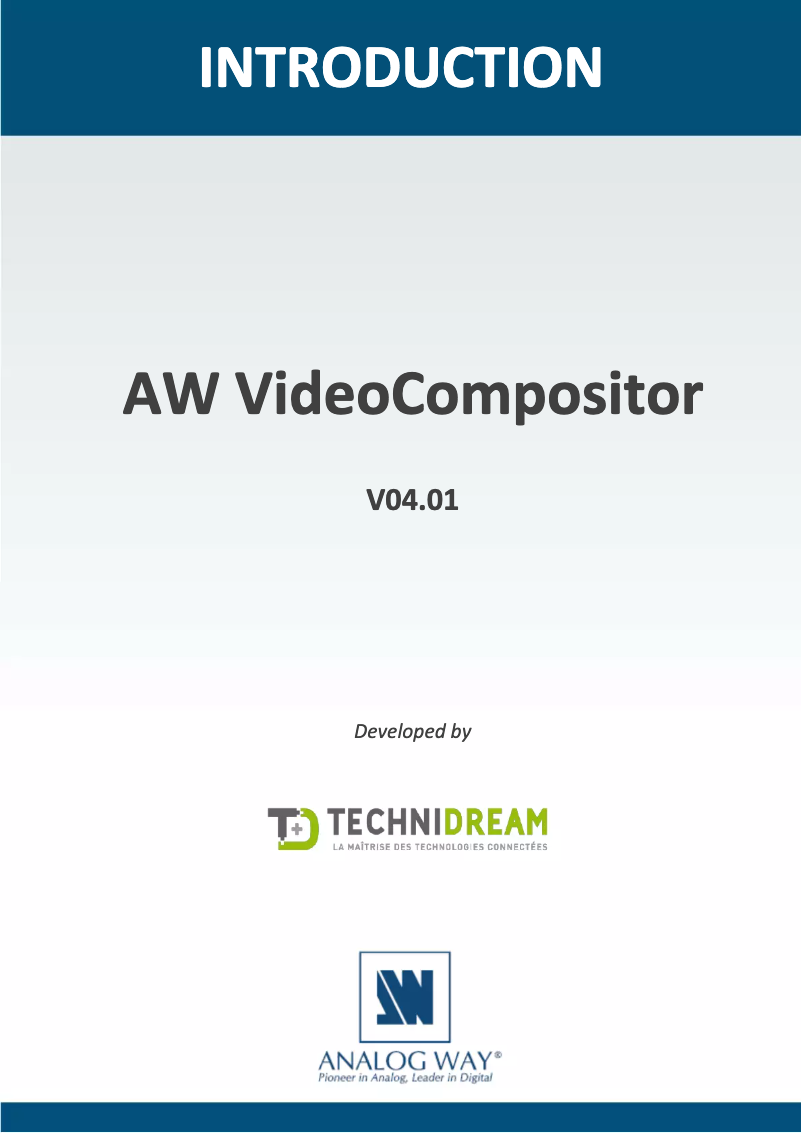 Page 1 de la notice Manuel utilisateur Analog Way AW-VDC-LC