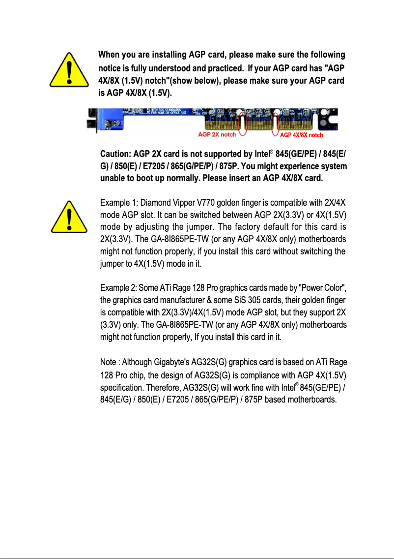 Page 1 de la notice Manuel utilisateur Gigabyte GA-8I865PE-TW