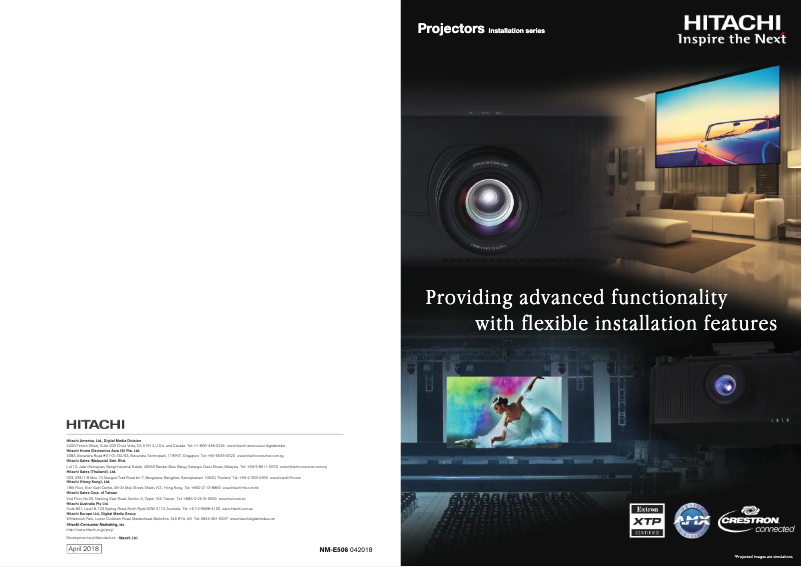 Page n°1 - Guide d'installation Hitachi LP-WU6500