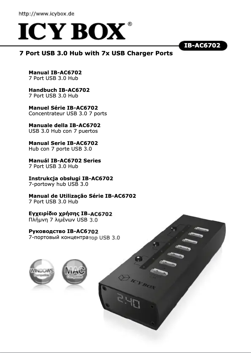 Page n°1 - Manuel utilisateur Icy Box IB-AC6702