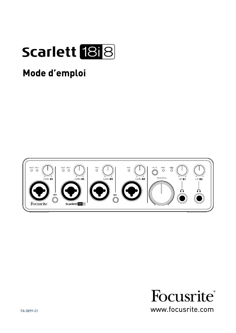 Page n°1 - Manuel utilisateur Focusrite Scarlett 18i8