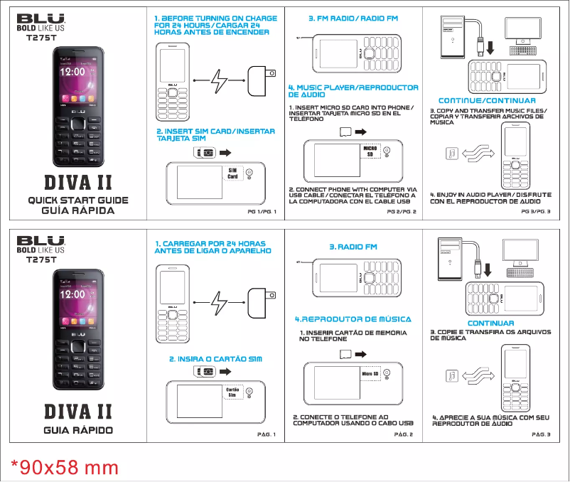 Imagen de la primera página del manual del dispositivo Diva II