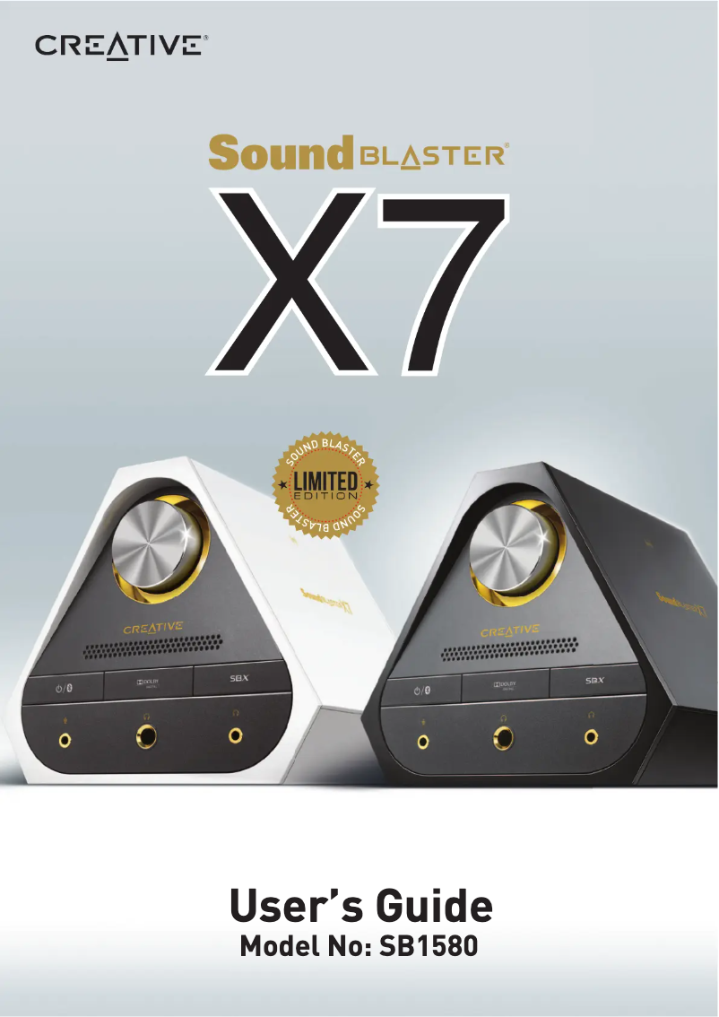 Page 1 de la notice Manuel utilisateur Creative Sound Blaster X7