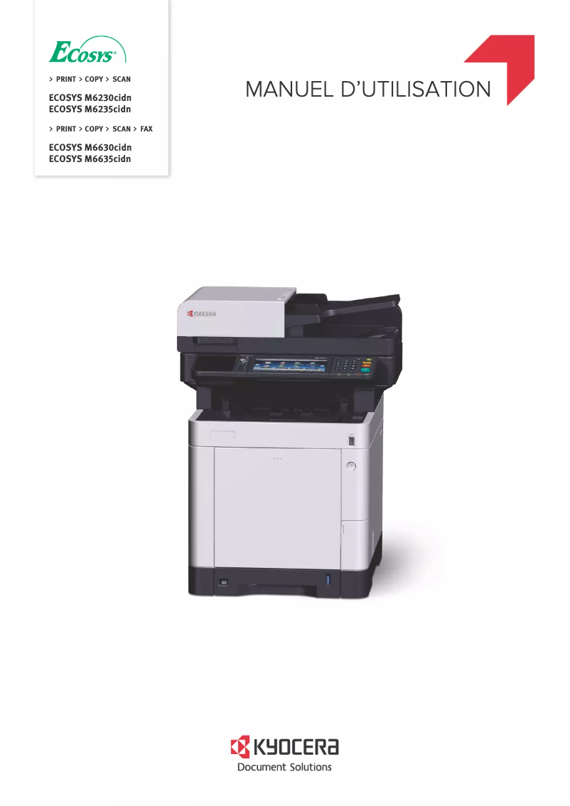 Page n°1 - Manuel utilisateur Kyocera ECOSYS M6230cidn