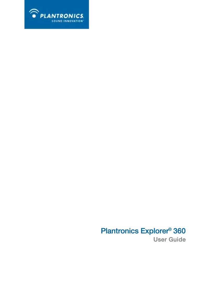 Image de la première page du manuel de l'appareil Explorer 360