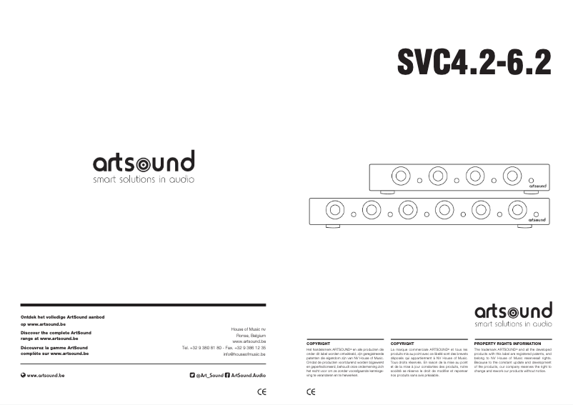 Page 1 de la notice Manuel utilisateur Artsound SVC4.2