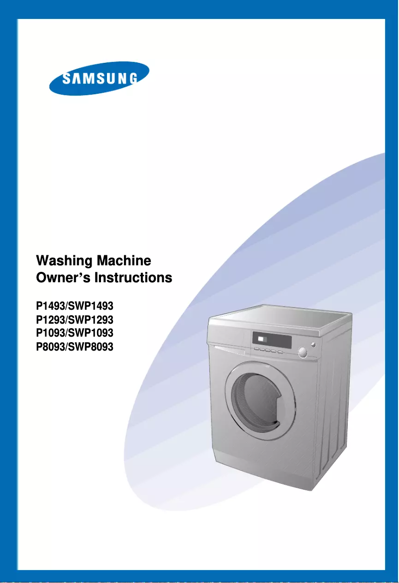 Image de la première page du manuel de l'appareil P8093