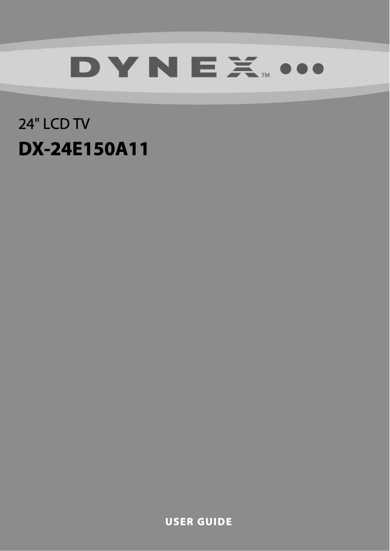 Page n°1 - Manuel utilisateur Dynex DX-24E150A11
