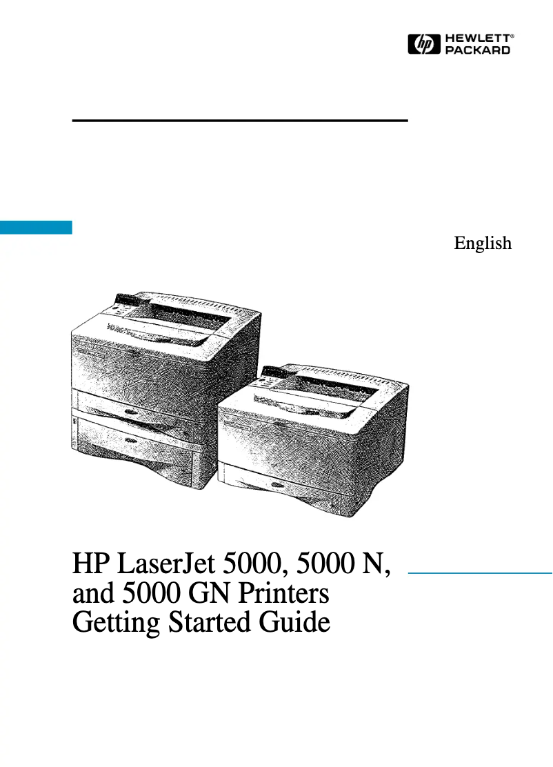 Page n°1 - Manuel utilisateur HP LaserJet 5000 N