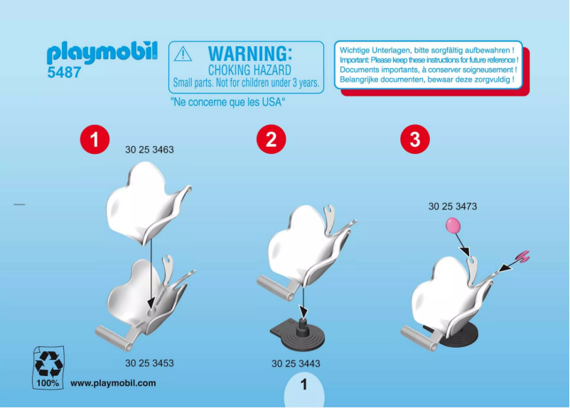 Page 1 of the manual User Manual Playmobil City Life Beauty Salon 5487