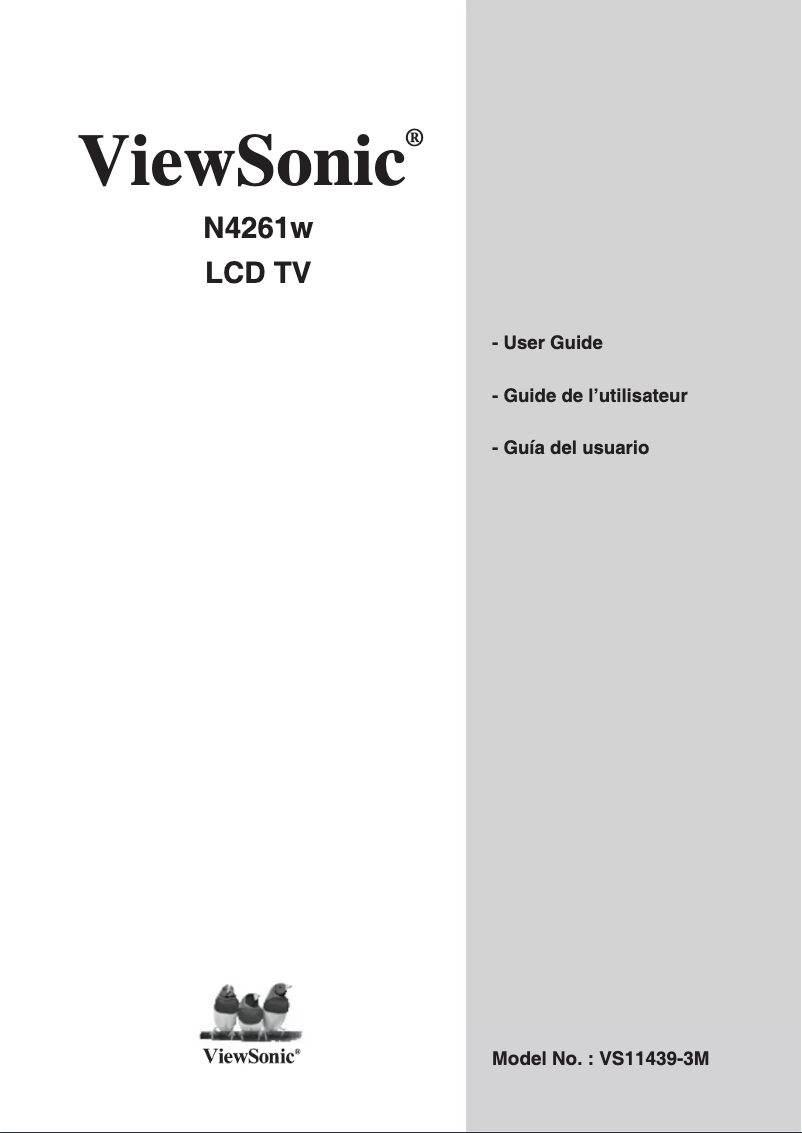 Page 1 de la notice Manuel utilisateur Viewsonic N4261w