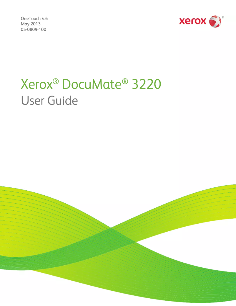 Page n°1 - Manuel utilisateur Xerox DocuMate 3220
