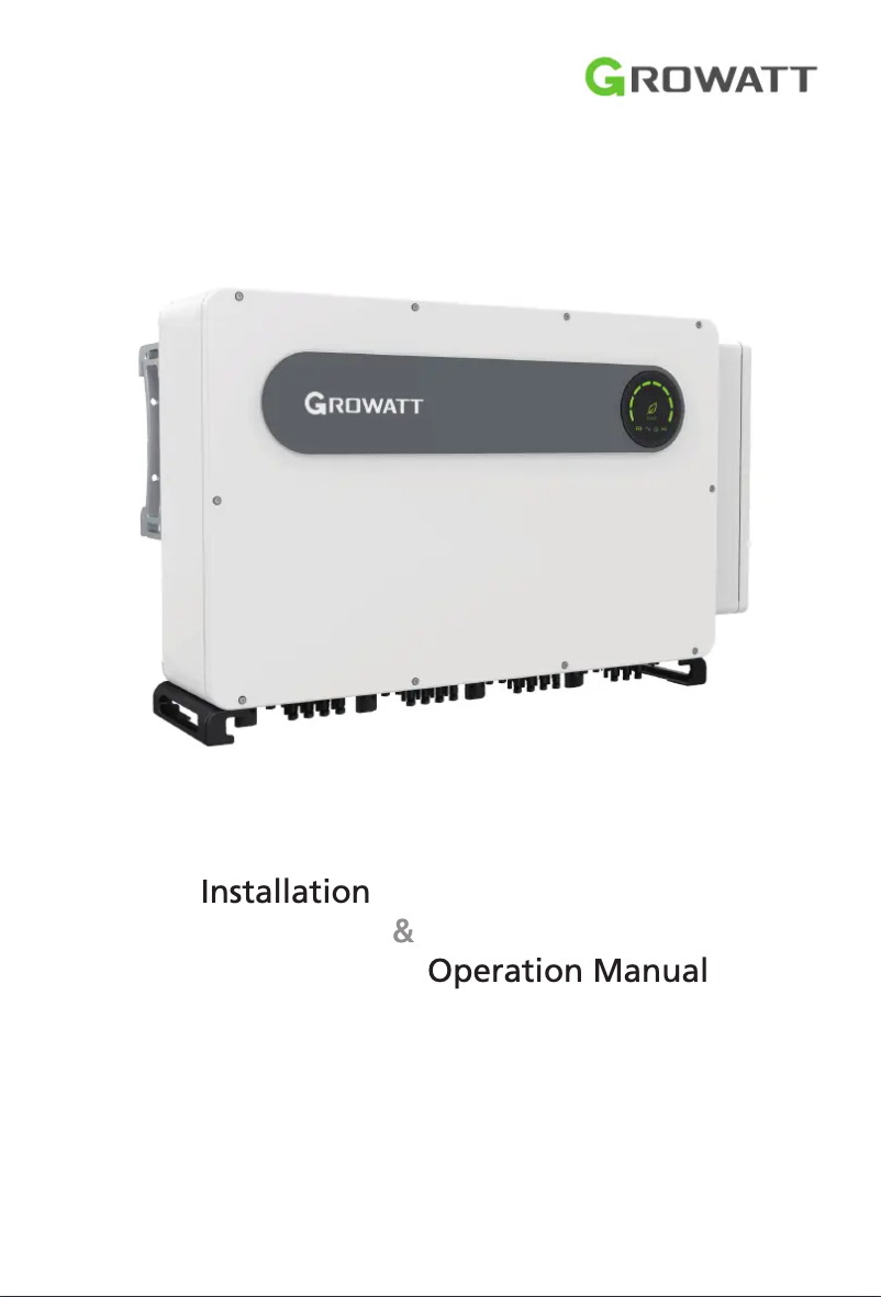 Page 1 de la notice Manuel utilisateur Growatt MAX 185-253KTL3-X HV