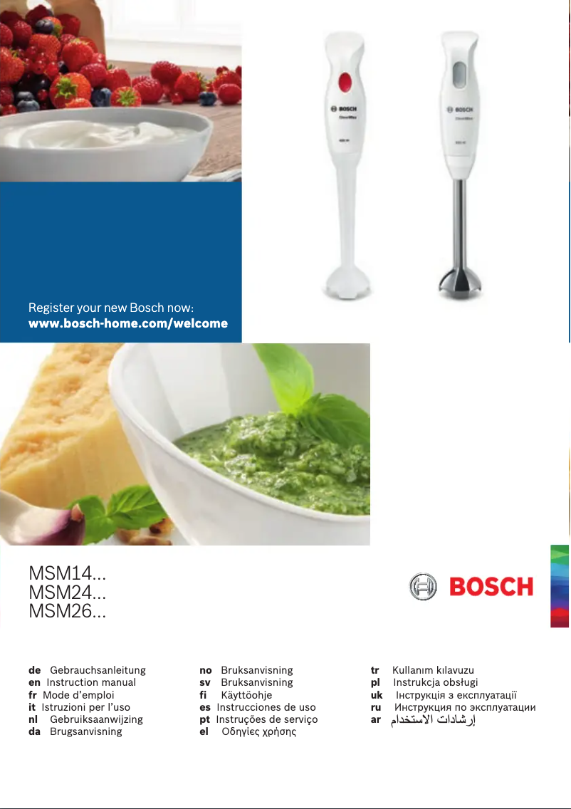 Page n°1 - Manuel utilisateur Bosch MSM2410Y