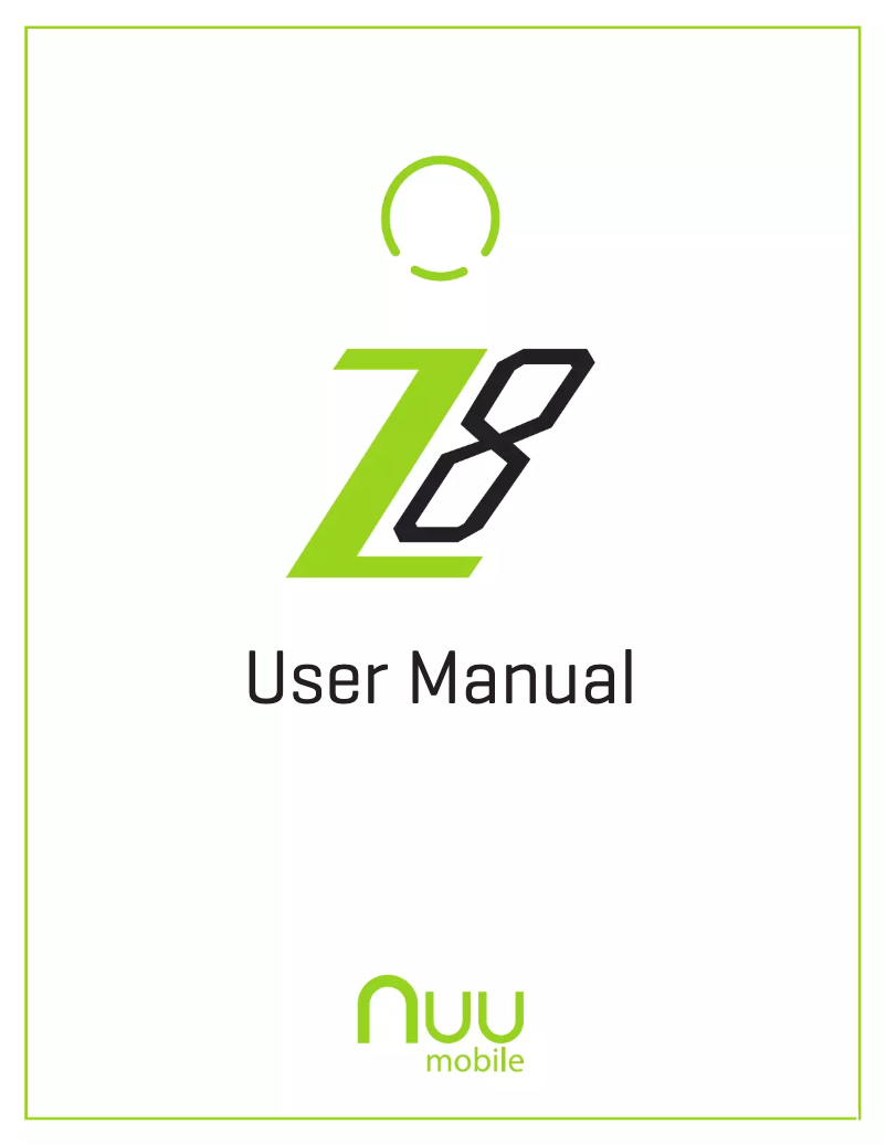 Image de la première page du manuel de l'appareil Z8