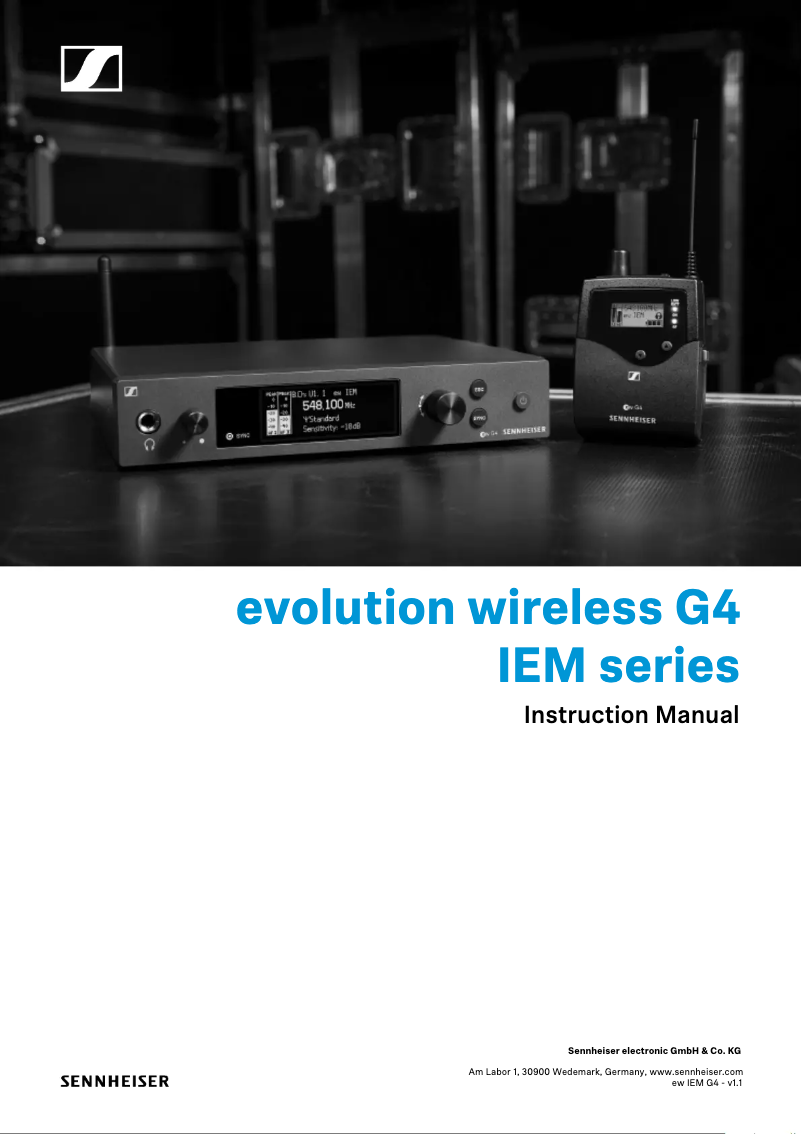Page n°1 - Manuel utilisateur Sennheiser ew IEM G4-B