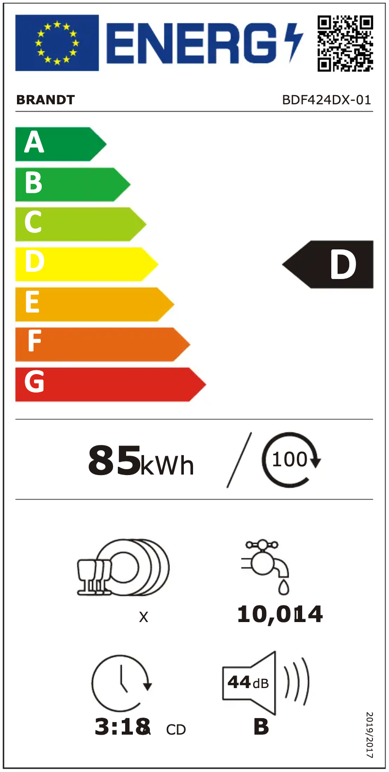 Image de la première page du manuel de l'appareil BDF424DX