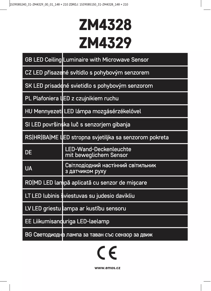 Page n°1 - Manuel utilisateur Emos ZM4329