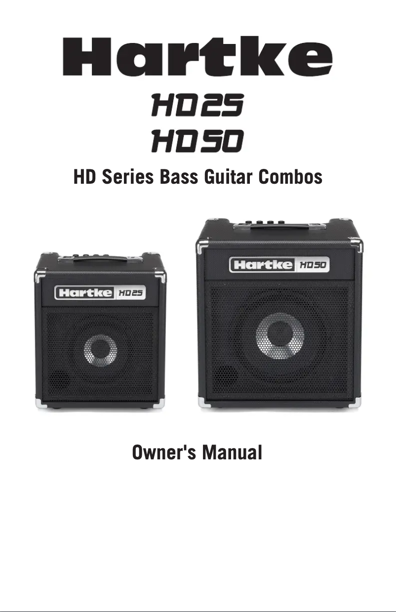 Page n°1 - Manuel utilisateur Hartke HD25
