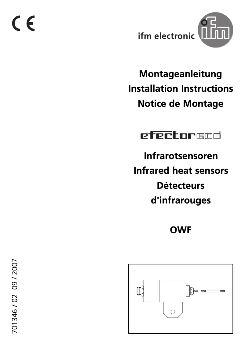 Page 1 de la notice Manuel utilisateur IFM OW5003