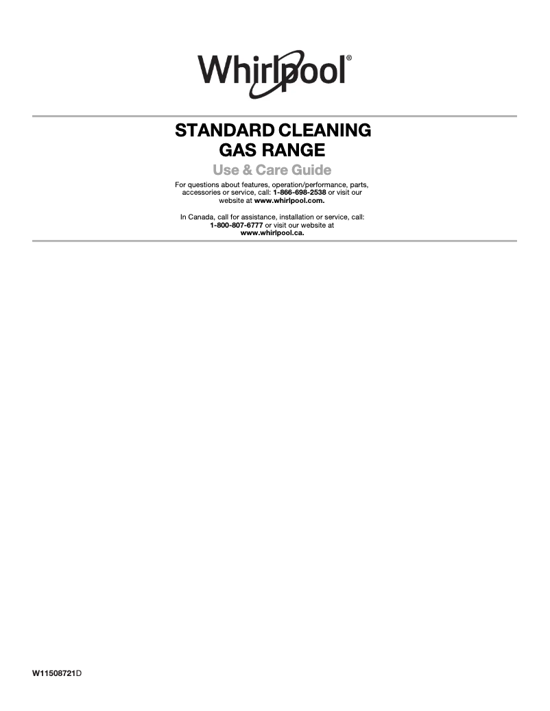 Imagen de la primera página del manual del dispositivo WFG505M0MS