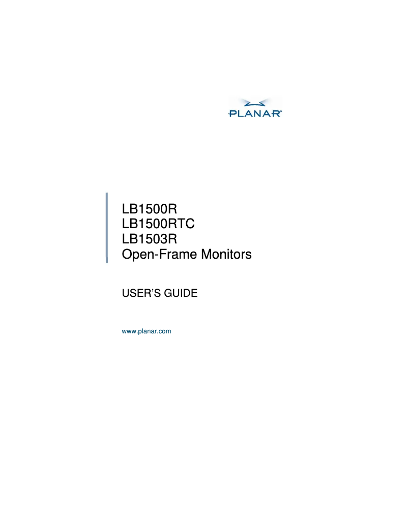 Image de la première page du manuel de l'appareil LB1500RTC