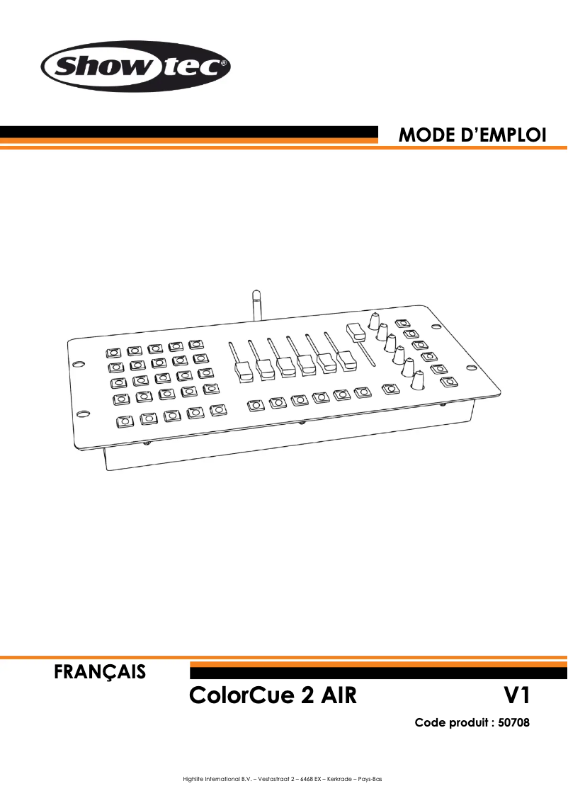 Image de la première page du manuel de l'appareil ColorCue 2 Air