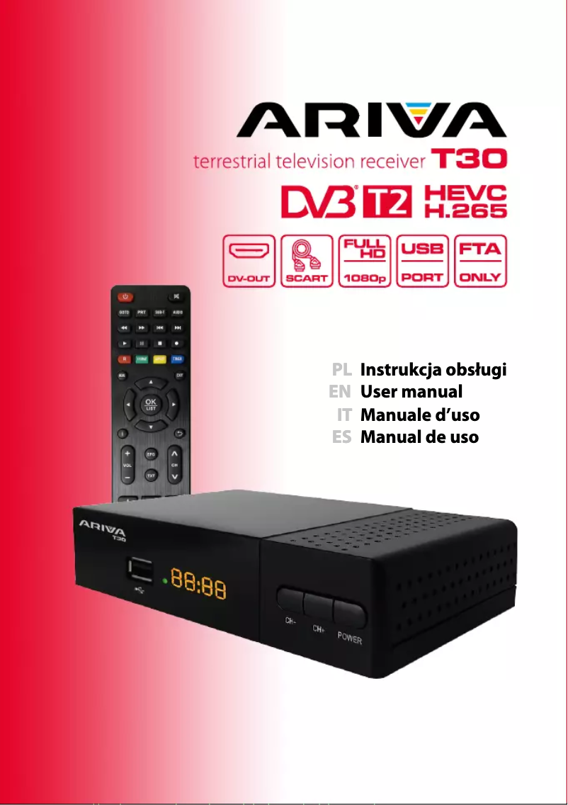 Image de la première page du manuel de l'appareil Ariva T30