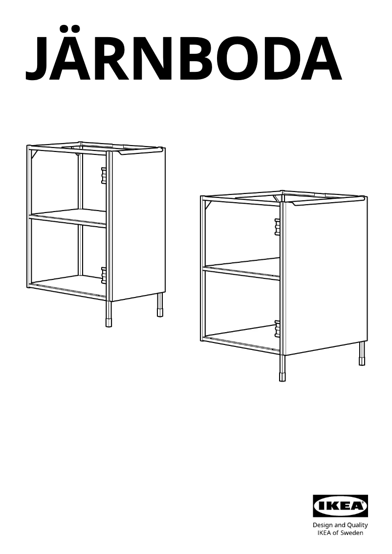 Imagen de la primera página del manual del dispositivo JÄRNBODA 905.138.59