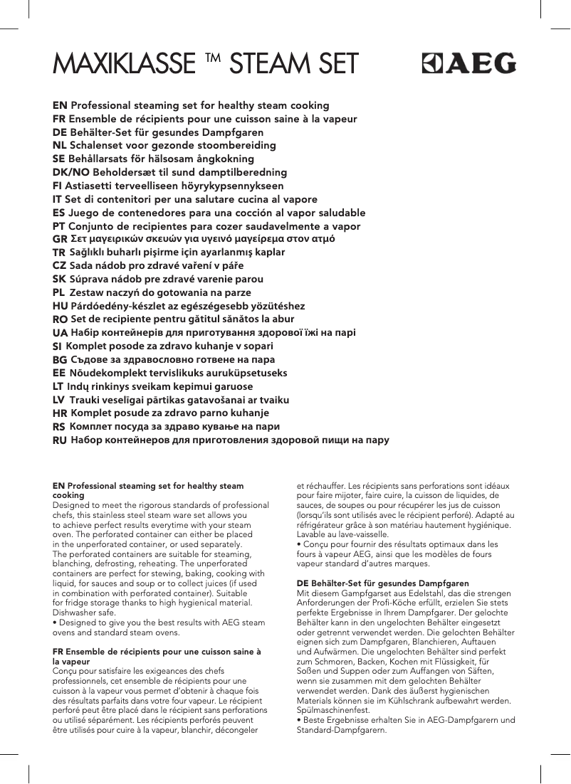 Page n°1 - Manuel utilisateur Zanussi A9OBGC23