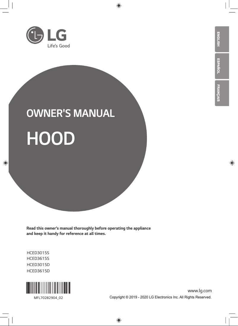 Image de la première page du manuel de l'appareil HCED3615S