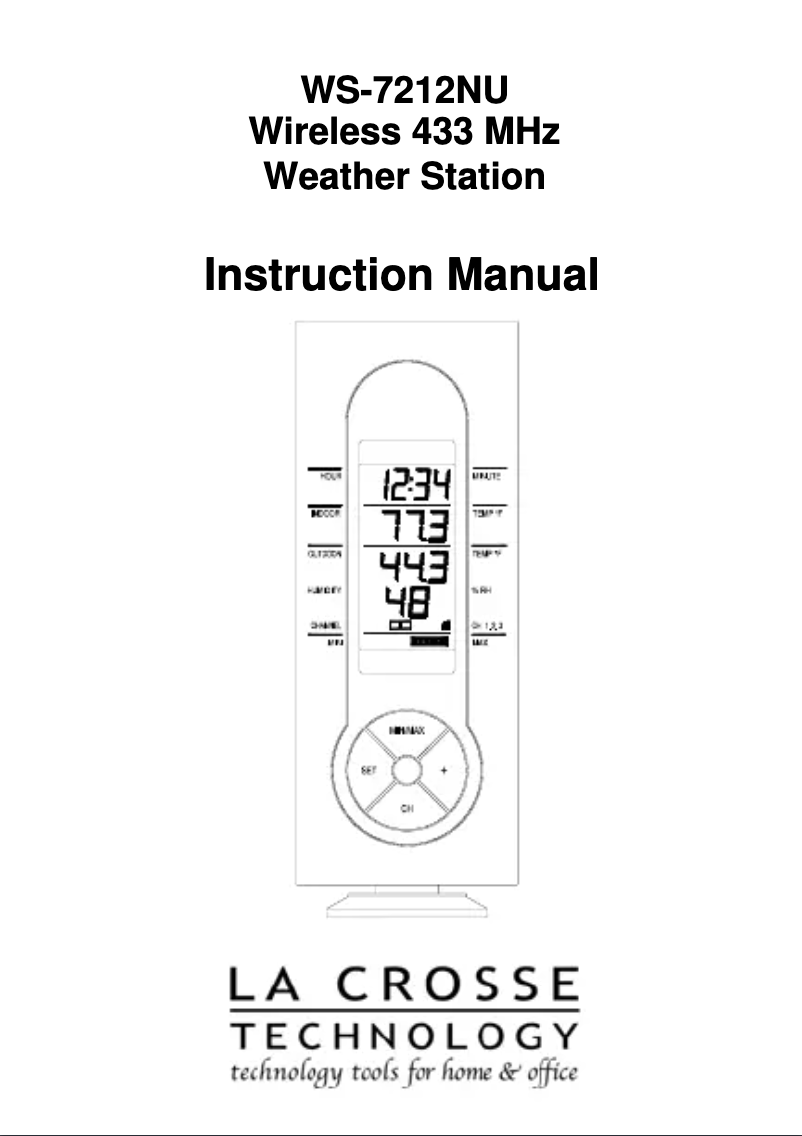 Page n°1 - Manuel utilisateur La Crosse Technology WS-7212N