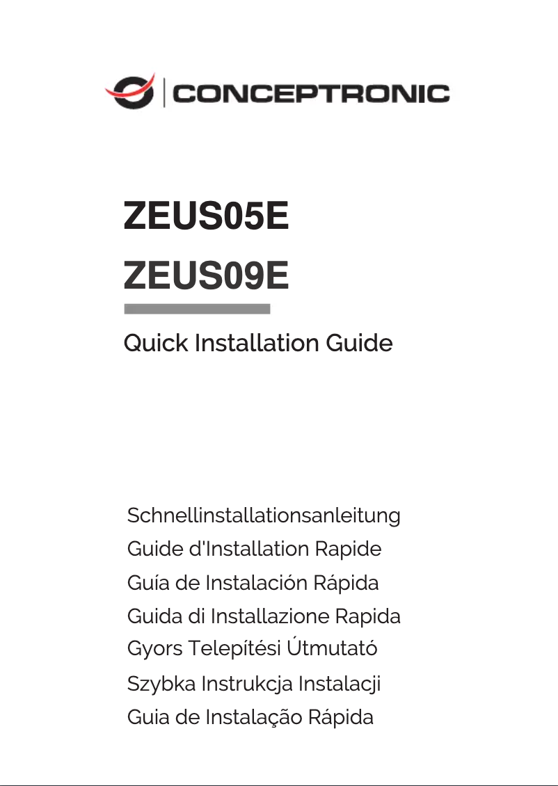 Image de la première page du manuel de l'appareil ZEUS09E