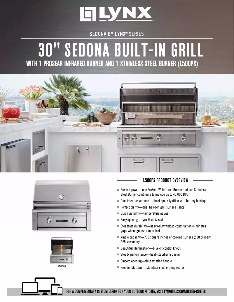 Page 1 de la notice Fiche technique Lynx L500PSNG