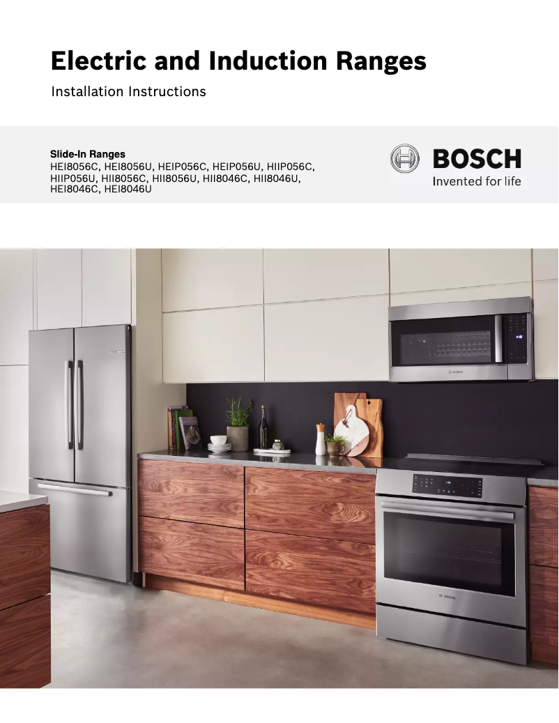 Page 1 de la notice Guide d'installation Bosch HEI8056C