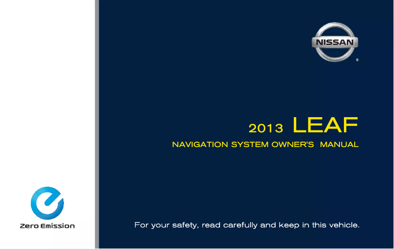 Página 1 del manual Manual de usuario Nissan Leaf (2013)