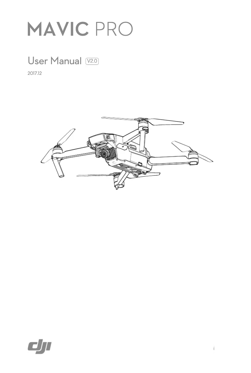 Page 1 de la notice Manuel utilisateur DJI Mavic Pro Platinum