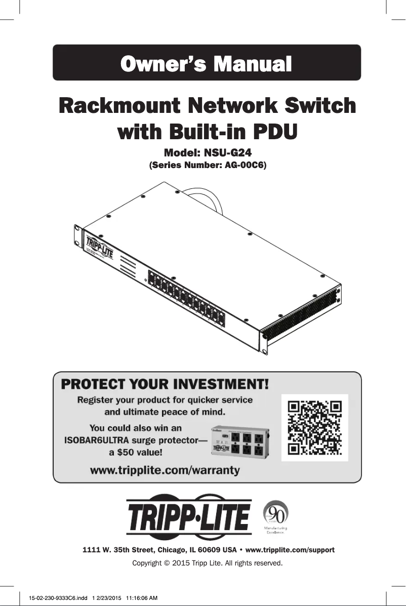 Page n°1 - Manuel utilisateur Tripp Lite NSU-G24