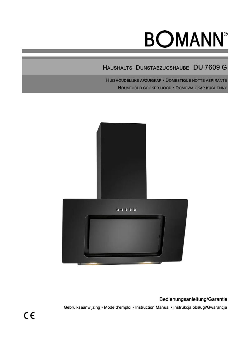 Image de la première page du manuel de l'appareil DU 7609 G