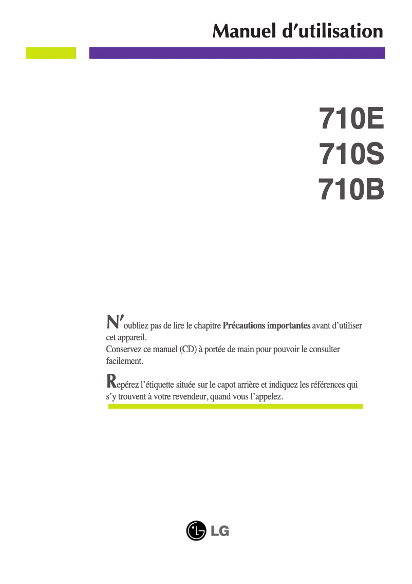 Imagen de la primera página del manual del dispositivo 710SK