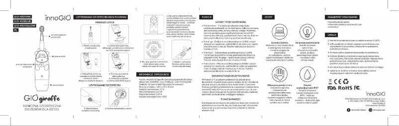 Page n°1 - Manuel utilisateur InnoGIO Giraffe GIO-450