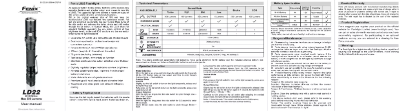 Page 1 de la notice Manuel utilisateur Fenix LD22
